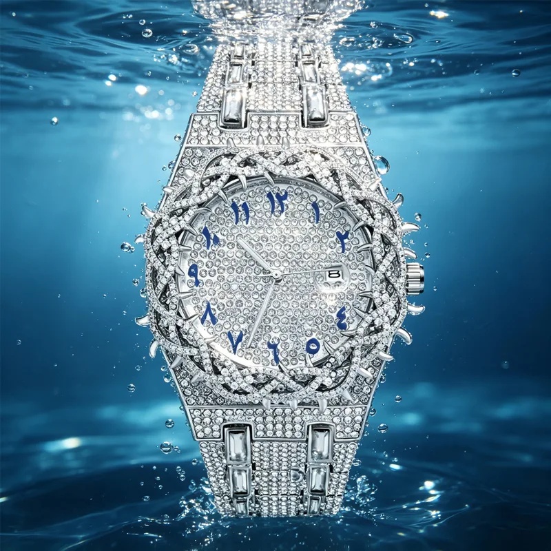 Luxury Watch Iceberg - Relógio de quartzo masculino com detalhes